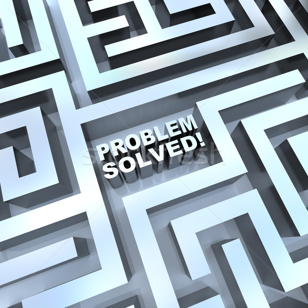Stock photo: Maze - Problem Solved