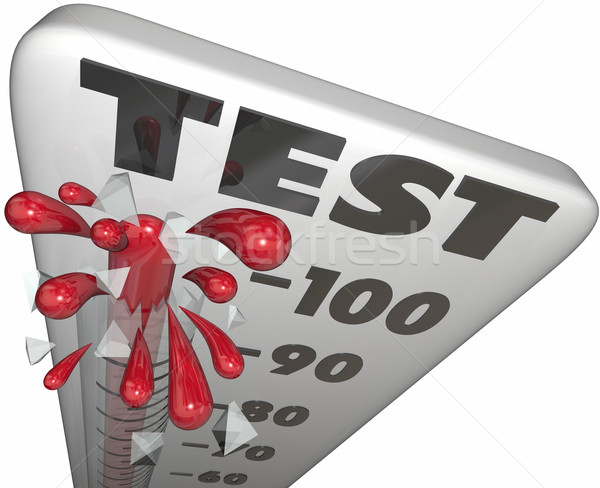 Test quiz évaluation évaluation thermomètre score [[stock_photo]] © iqoncept