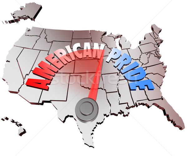 Foto stock: Americano · orgullo · país · Estados · Unidos · palabras · mapa