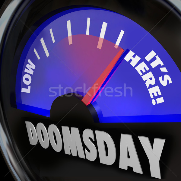 Doomsday Clock Gauge It's Here End of Days Time Stock photo © iqoncept