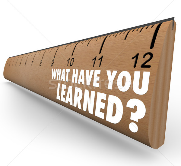 What Have You Learned Ruler Recap Feedback Review Stock photo © iqoncept