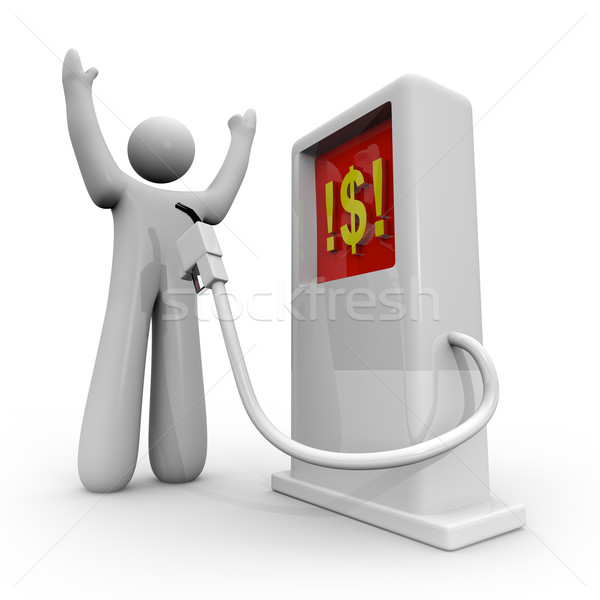 Benzinpumpa személy vásárol benzin emelkedő ár Stock fotó © iqoncept