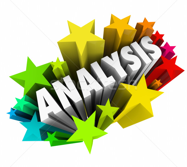 Analysis Word 3d Stars Analyze Meaning Data Information Stock photo © iqoncept