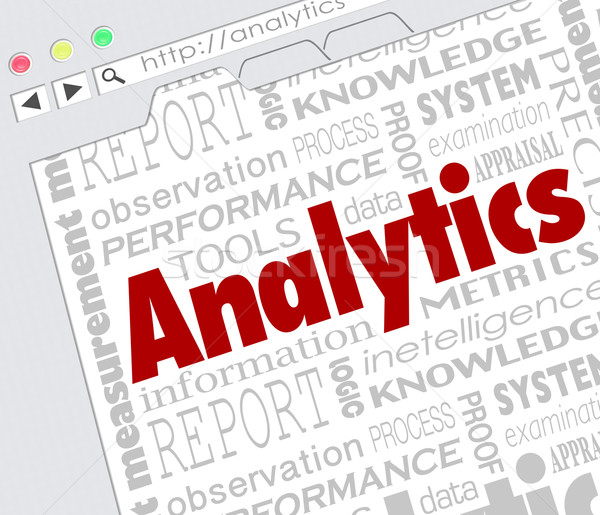 Analytics website online internet tools maatregel Stockfoto © iqoncept