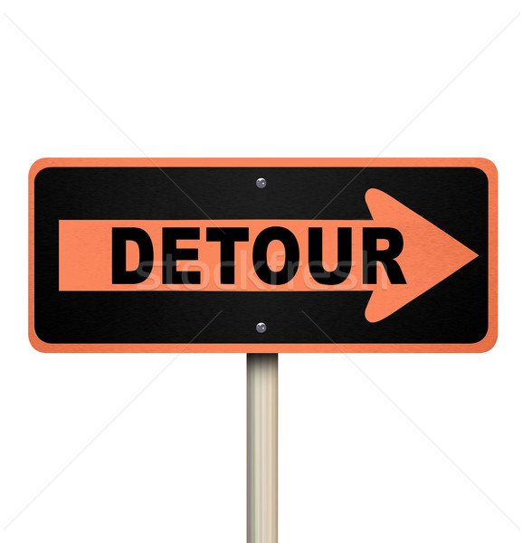 Detour Road Sign - Isolated Stock photo © iqoncept