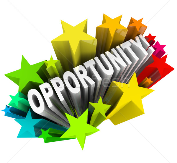 Opportunity Word in Starburst - Exciting New Changes Stock photo © iqoncept