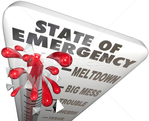 State of Emergency Thermometer Measure Problem Crisis Level Stock photo © iqoncept