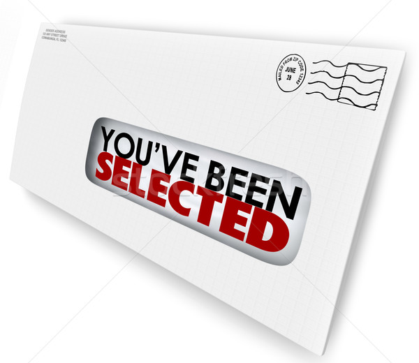 You've Been Selected Words Envelope Letter Official Notification Stock photo © iqoncept