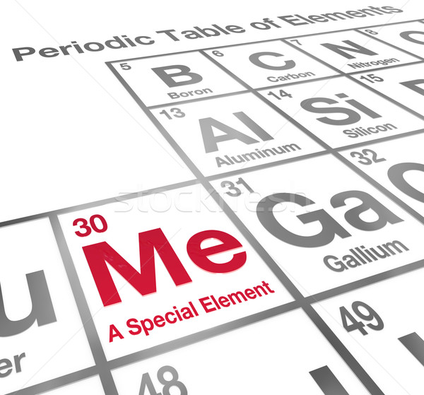 Me Special Element Periodic Table Unique Different Confidence Stock photo © iqoncept
