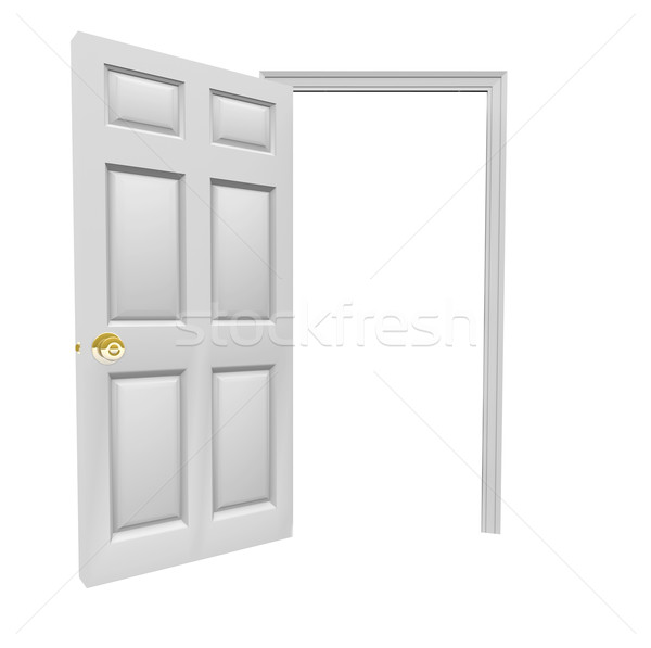 Door Open Invitation Come Inside Blank Copy Space Your Message Stock photo © iqoncept