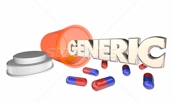 Generic No Name Brand Medicine Bottle Pills 3d Illustration Stock photo © iqoncept