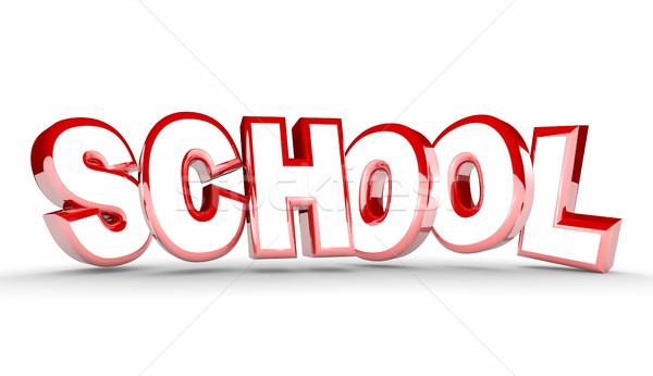 School Learning Education Student Training Word 3d Illustration Stock photo © iqoncept