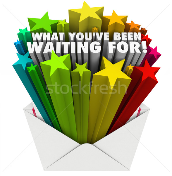 What You've Been Waiting For Envelope Stars Words Stock photo © iqoncept