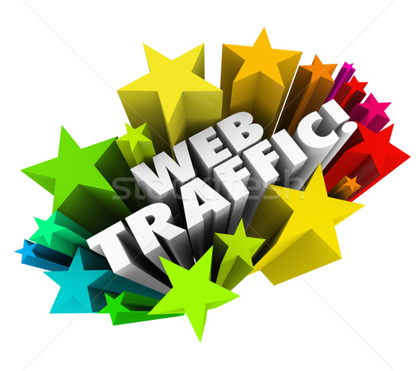 Web Traffic Stars Background Increase Online Views Search Reputa Stock photo © iqoncept