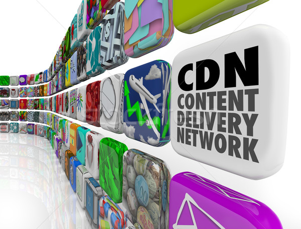 CDN Content Delivery Network App Program Software Network Server Stock photo © iqoncept