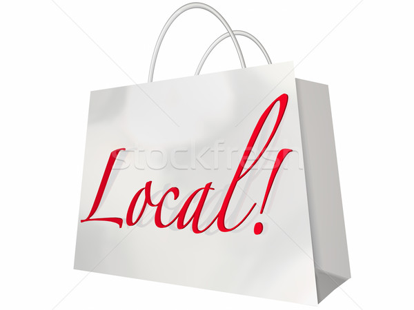 Local Shopping Bag Home Town Savings Sale Stock photo © iqoncept