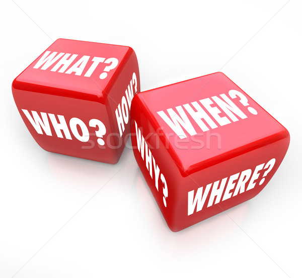 Stock photo: Roll the Dice - Questions and Answers