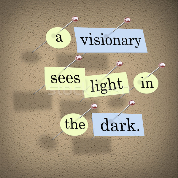 A Visionary Sees Light in the Dark Stock photo © iqoncept