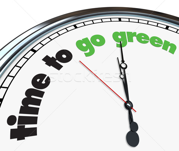 Time to Go Green - Clock Stock photo © iqoncept