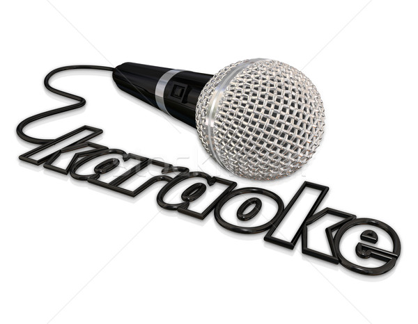 Karaoke Microphone Singing Fun Entertainment Event Stock photo © iqoncept