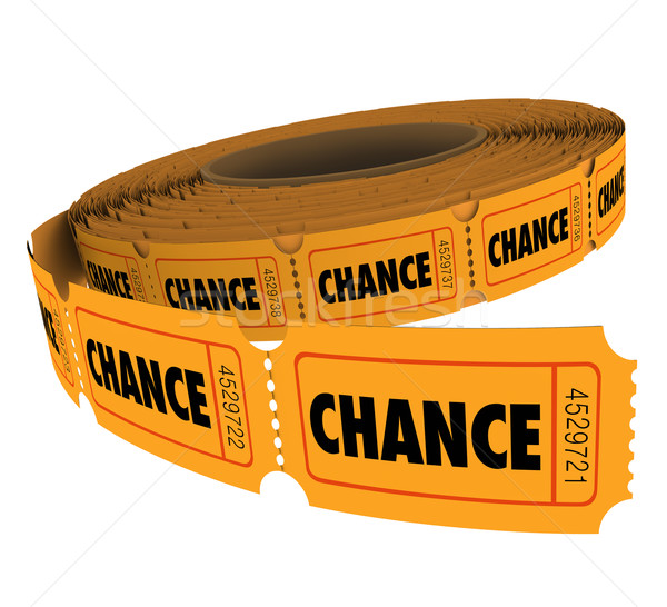 Chance Word Tickets Raffle Lottery Drawing Odds Enter to Win Stock photo © iqoncept
