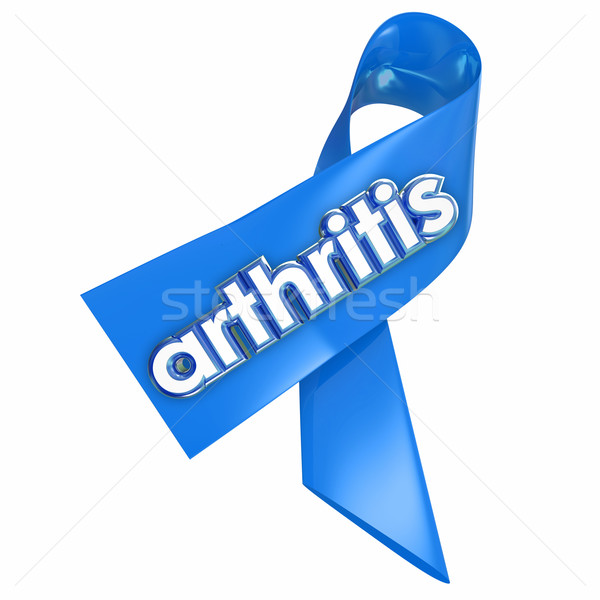 Arthritis Blue Ribbon Word Awareness Fund Raising Stock photo © iqoncept