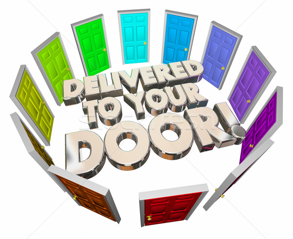 Stock photo: Delivered to Your Door Special Service Words 3d Illustration