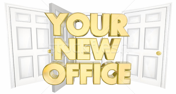 Your New Office Many Doors Words 3d Illustration Stock photo © iqoncept