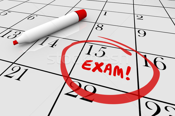 Exam Test School Final Physical Checkup Doctor Calendar 3d Illus Stock photo © iqoncept