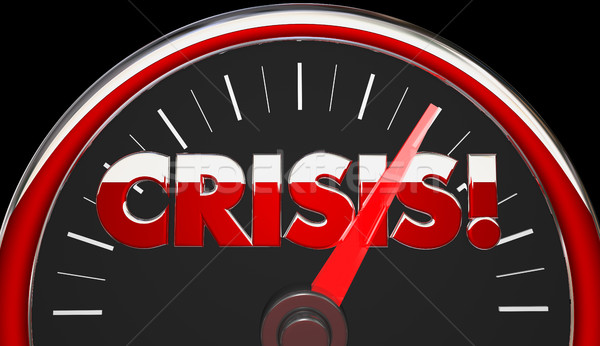 Crisis Emergency Disaster Speedometer Level 3d Illustration Stock photo © iqoncept