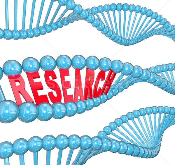 Research Word DNA Strand Medical Laboratory Study Stock photo © iqoncept