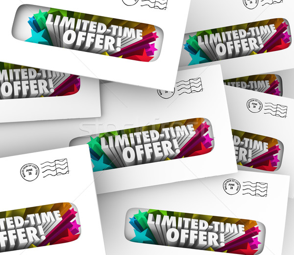 Limited Time Offer Envelopes Junk Direct Mail Advertising Specia Stock photo © iqoncept