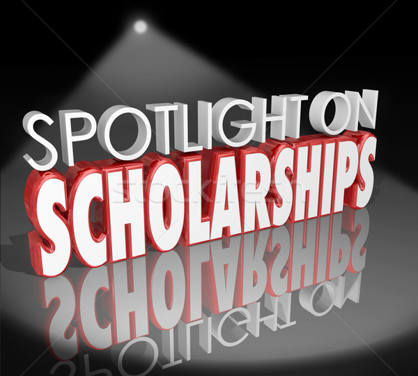 Spotlight on Scholarships Words Tuition Payment College Degree Stock photo © iqoncept
