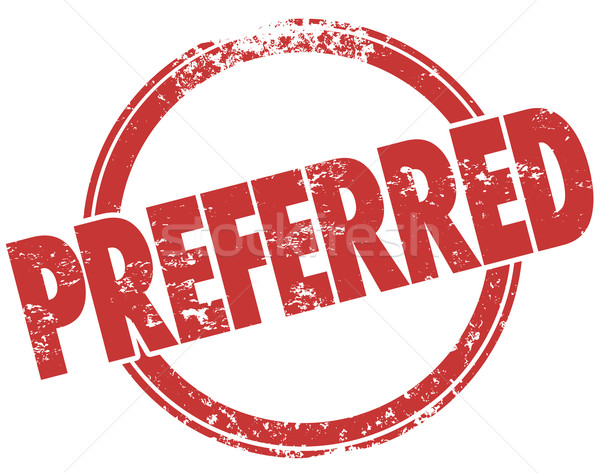 Preferred Round Red Grunge Stamp Approved Favorite Choice Stock photo © iqoncept