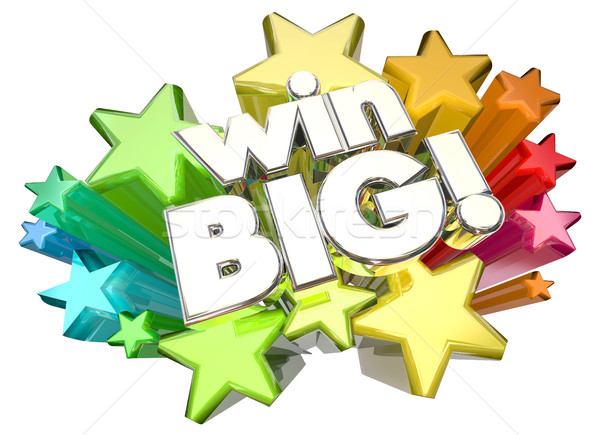 Win Big Success Huge Results Stars 3d Illustration Stock photo © iqoncept