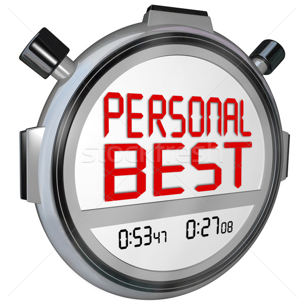 Personal Best Stopwatch Timer Race Record Speed Win Game Stock photo © iqoncept