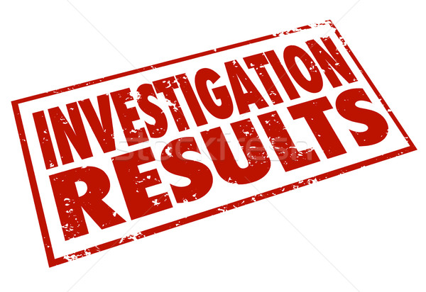 Invetigation Results Red Stamp Words Resarch Findings Stock photo © iqoncept