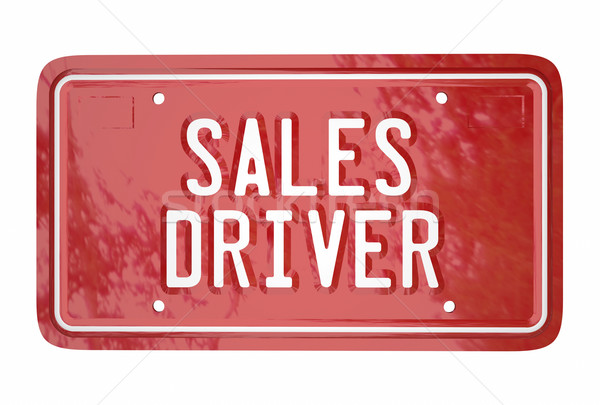 Sales Driver Top Seller Car Vehicle License Plate Words 3d Stock photo © iqoncept