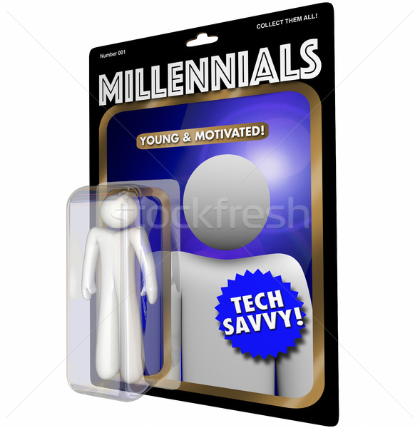 Millennials New Generation Youth Action Figure 3d Illustration Stock photo © iqoncept