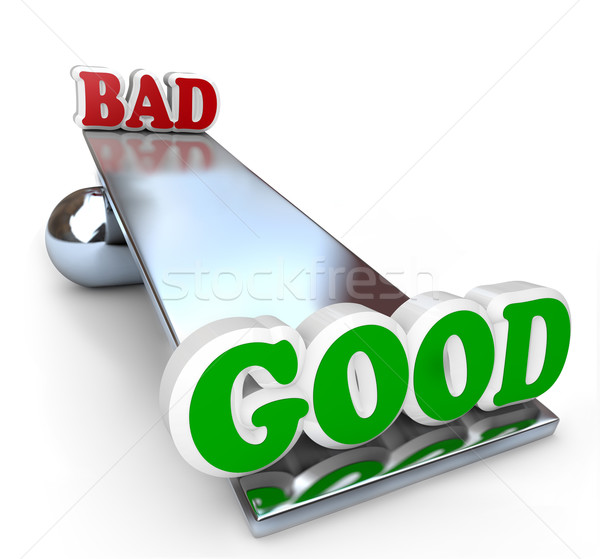 Good vs Bad Comparison on Balance Weighing Differences Stock photo © iqoncept