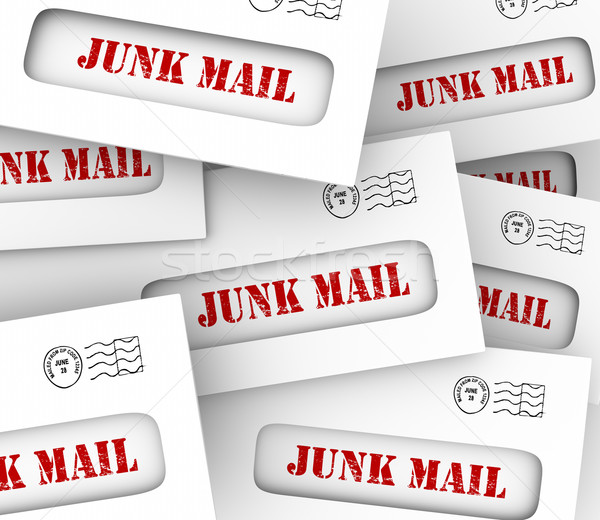 Junk Mail Pile Stack Envelopes Direct Marketing Advertising Lett Stock photo © iqoncept