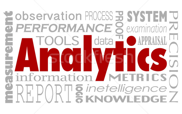 Zdjęcia stock: Analityka · słowa · kolaż · wydajność · pomiary · sprawozdanie