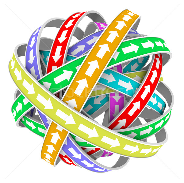 Arrows Circular Pattern Cycle Constant Movement Direction Stock photo © iqoncept