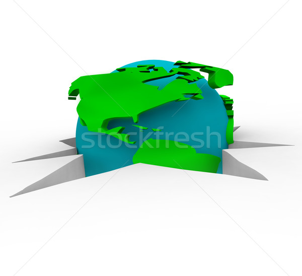 Earth Falling in Hole Stock photo © iqoncept