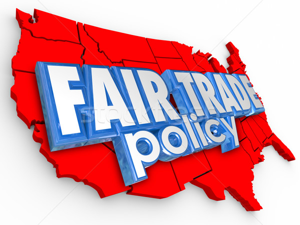 Fair Trade Poliy USA United States America Map Supply Economy Stock photo © iqoncept