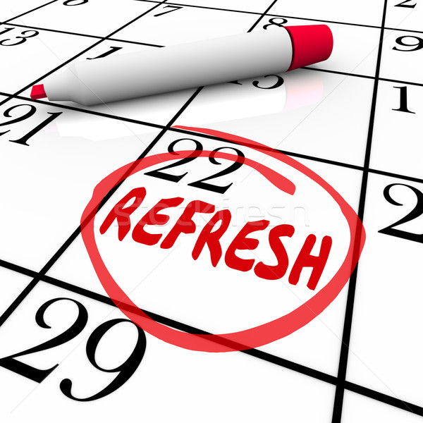Refresh Word Circled Calendar Day Date Restart Product Business  Stock photo © iqoncept