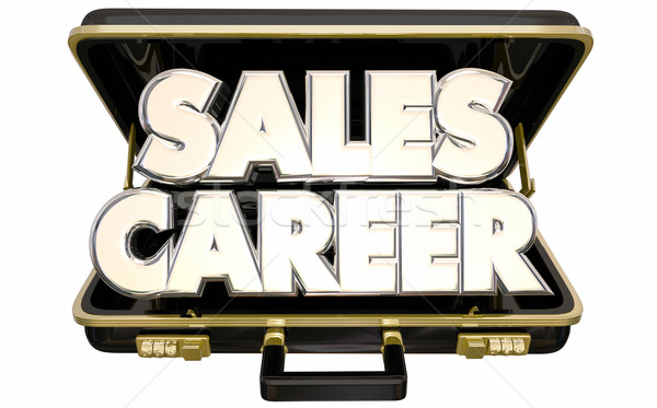 Sales Career Job Position Selling Business Briefcase 3d Words Stock photo © iqoncept