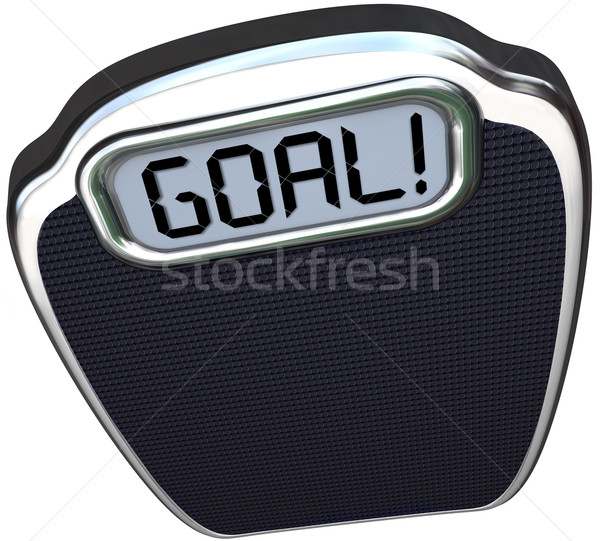 Goal Word Scale Weight Loss Target Lightweight Stock photo © iqoncept