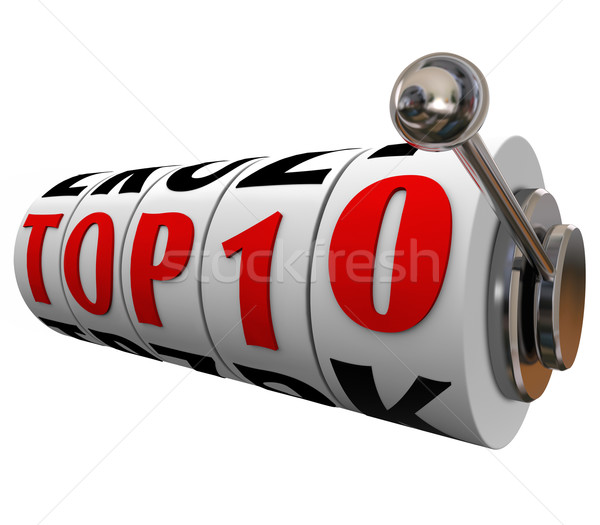 Top 10 zehn Spielautomat Räder Stock foto © iqoncept