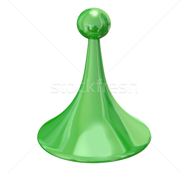 Green Board Game Piece Single One Independent Stock photo © iqoncept